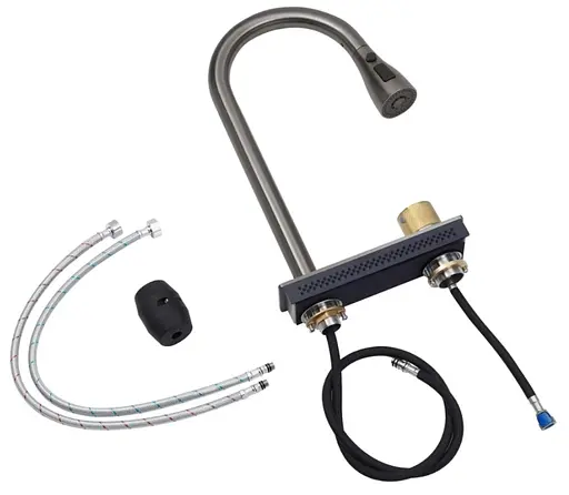 Кухонная мойка Kroner KRP Schwarze - SET7545HM PVD (3.0/0.8 мм) (CV033382) - фото 13