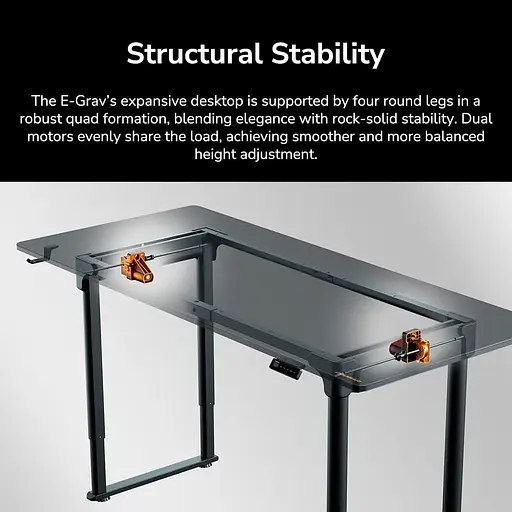 Геймерский стол Cougar E-Grav 160 Black (E-Grav 160) - фото 9