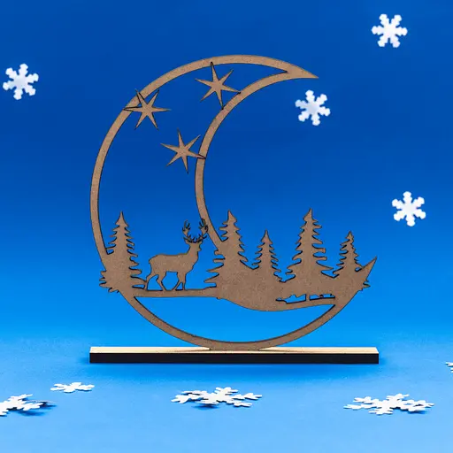 Заготовка на подставке Rosa Talent Елки и Олень ХДФ 17х2x18 см - фото 3