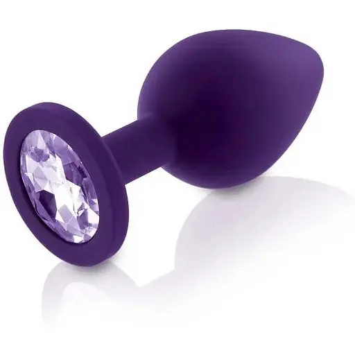 Набор силиконовых анальных пробок с кристаллом Rianne S: Booty Plug Set Purple - фото 3