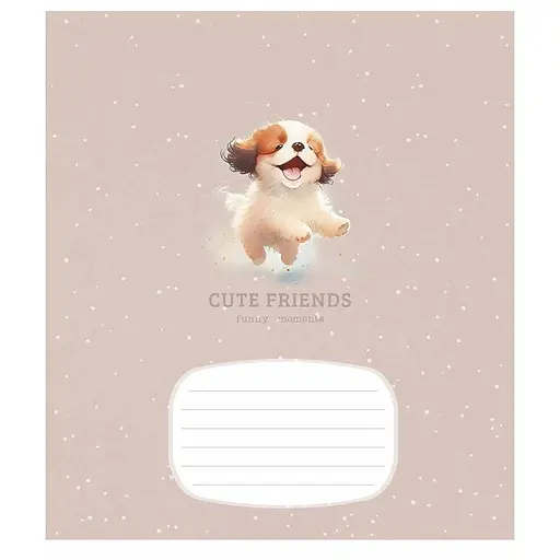 Зошит учнівський "Cute friends" 012-3292K-1 в клітинку, 12 аркушів