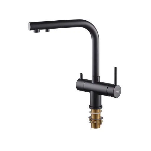 Змішувач для кухні на дві води Koer KB-72001-05 KR3392 Чорний матовий - фото 7