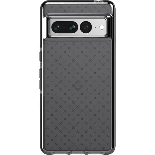 Оригинальный противоударный силиконовый Tech21 Evo Check для Google Pixel 7 Pro (6.7") Smokey Black (T21-9550)
