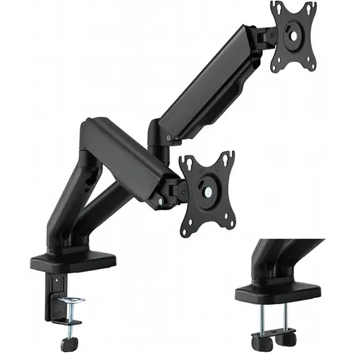 Кронштейн настільний OfficePro OPMA-412 для двох моніторів 17-32 дюйми Black - фото 3
