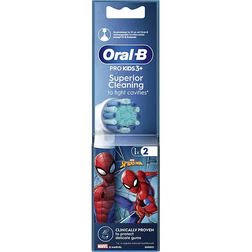 Насадки для електричної зубної щітки Oral-B Kids Людина-павук 2 шт. - фото 3
