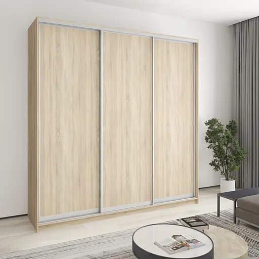 Шкаф-купе трехдверный MebelStar Комбо AL 3ДСП 230x45x240 см Дуб сонома (MBS-2051)