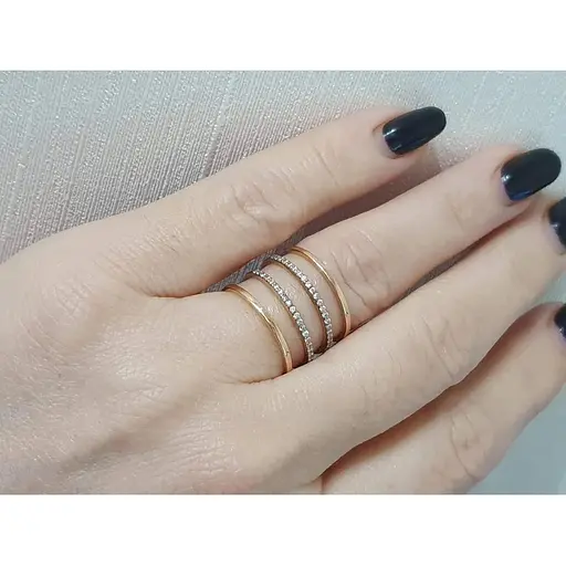 Золоте незамкнене кільце Родинні коштовності з фіанітами. 111675 18 - фото 4