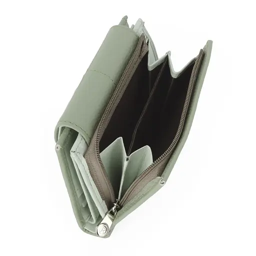 Гаманець жіночий шкіряний маленький Las Fernando 110-103 G3 м'ятний - фото 5