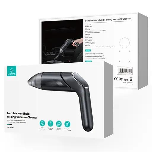 Портативний пилосос Usams US-ZB259 YAJ Series 4300Pa 4000mAh Black - фото 2