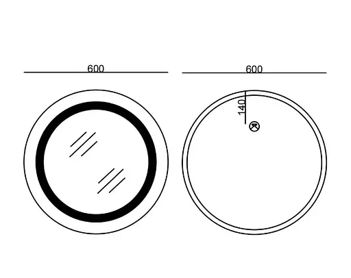 Дзеркало Mixxus PLAIN MC02-60-CASE з LED Touch, Anti-fog, димером, рег. яскравості, годинником (MI6661) - фото 9