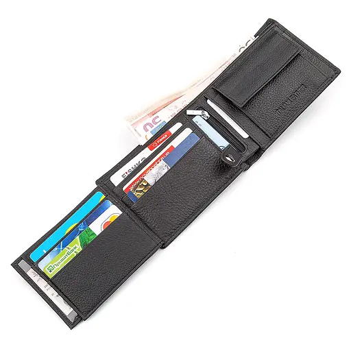 Мужской кожаный кошелек (ST108) ST Leather 12х9х3 см acs0015186 - фото 5