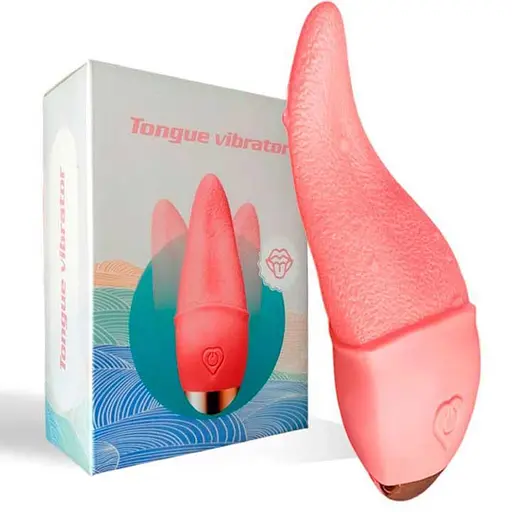 Кліторальний вібратор силіконовий Гнучкий язик з 10 режимами вібрації рожевий 7,3 см