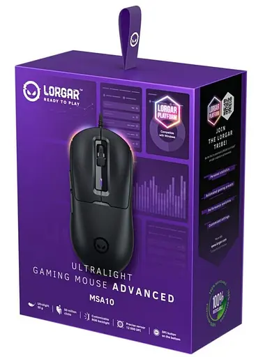 Миша Lorgar MSA10 Ultralight Wired Gaming Mouse Black (LRG-MSA10-BK) - фото 11