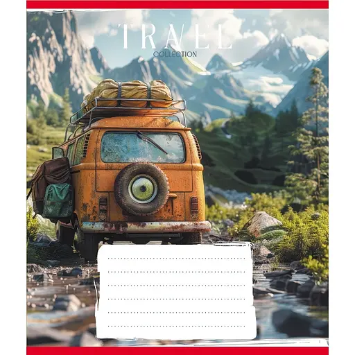 Зошит учнівський "Подорож на авто" Leader 036-570083K-3 в клітинку, 36 аркушів - фото 1