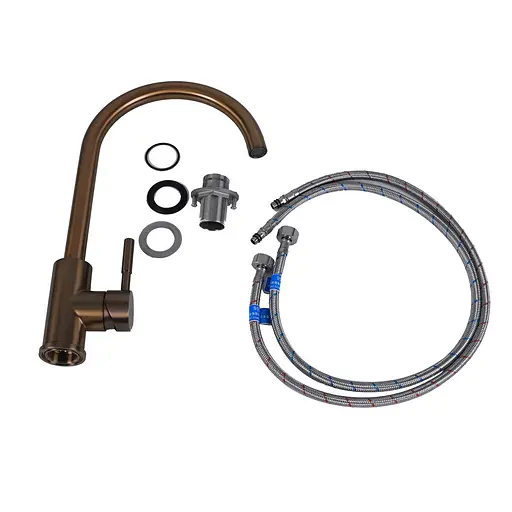 Змішувач для кухні Platinum PVD мідний 8003В-LI Теплый закат - фото 2