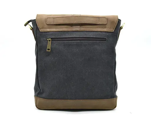 Чоловіча сумка через плече парусину+шкіра TARWA 33х27.5х8 см sum0028353 - фото 4