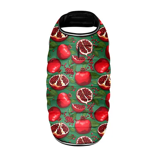 Курточка-накидка для собак Waudog Clothes, малюнок "Гранати", S, А 32 см, B 41-51 см, С 25-35 см - фото 3