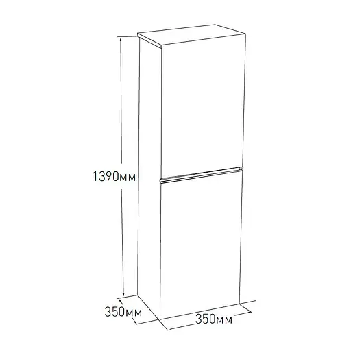 Пенал підвісний для ванни Volle Fiesta 15-600-55, Білий - фото 3