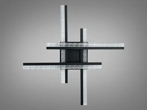 Стельова LED люстра Diasha MX3068 57W чорний акрилові розсіювачі сучасний дизайн - фото 4