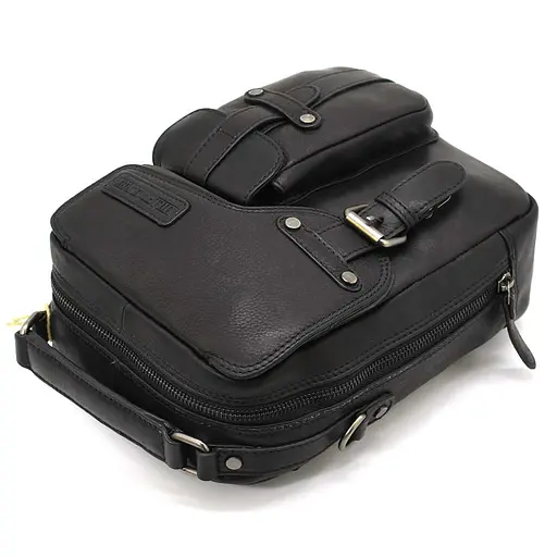 Кожаная мужская сумка через плечо Hill&Burry 21х27х10 см sum0025922 - фото 5