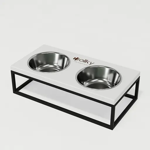 Hollky Base M — миски на підставці для середніх собак та великих котів (2 × 0,95 л) - фото 2