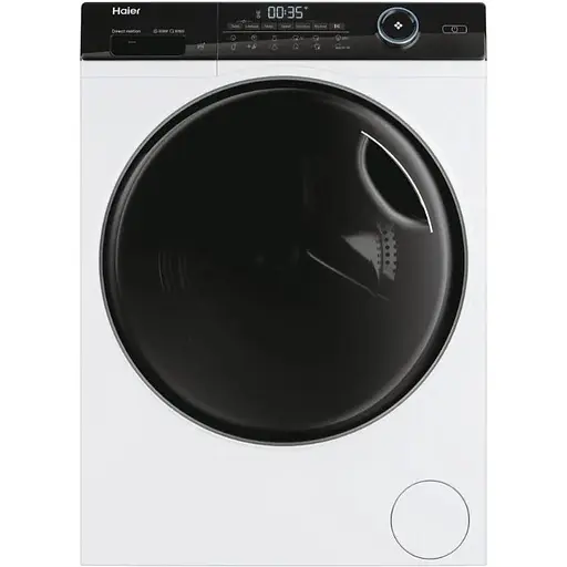 Прально-сушильна машина Haier фронтальна 9(6) кг 1400 A 60 см дисплей пара інвертор люк чорний прямий привод білий