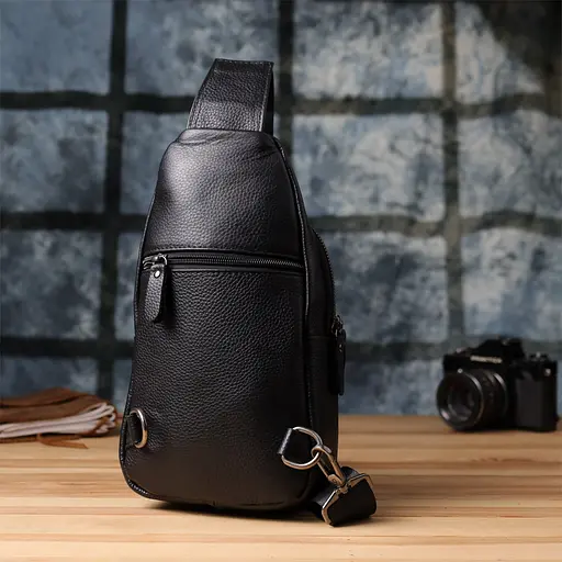 Чоловіча сумка через плече з натуральної шкіри Vintage 16х29х4,5 см sum0027498 - фото 9