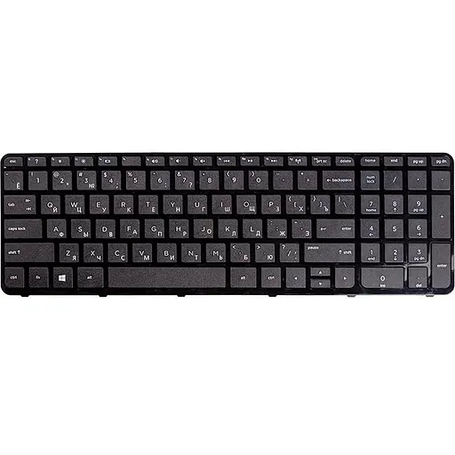 Клавіатура для ноутбука HP Pavilion 17-e152sr чорний, чорний фрейм
