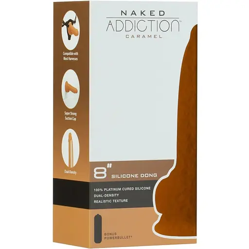 Фаллоимитатор Addiction Dual Density silicone Dildo Caramel 8" - фото 10