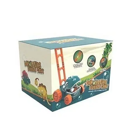 Каталка MJ 349 "Динозавр", мыльная установка, бутылочка с раствором, в коробке (6984328190084) - фото 1