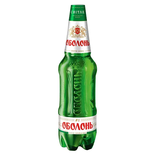 Пиво Оболонь Светлое, 4,5%, 1,1 л (766318) - фото 1