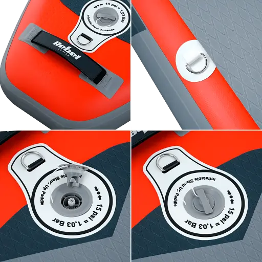 SUP дошка Rebel Active RBA-4501-OR 350 см з аксесуарами сапборд 170 кг 350 x 81 х 15 см Orange - фото 6