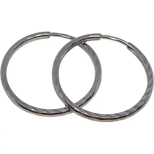 Золоті сережки-кільця Favoritum з алмазною гранню. 210059А_Б