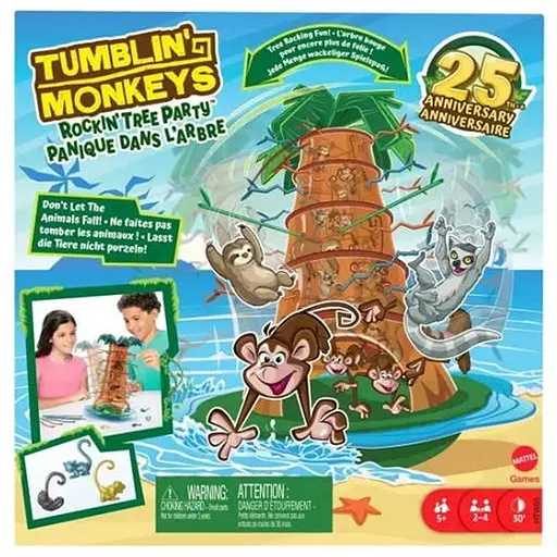 Настольная игра Mattel Обезьянки-акробатки на дереве (Tumblin' Monkeys) (HTW65) - фото 1