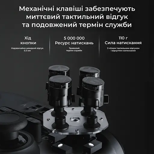 Беспроводной геймпад Ajazz GP100S RGB с зарядной станцией черный (GP100S-B) - фото 12