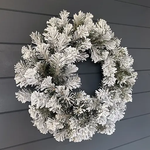 Вінок хвойний різдвяний Hvoya Classic засніжений 50 см - фото 3