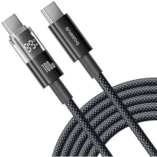 Кабель Baseus Display 2 Fast Charging Data Cable USB-C to USB-C 100W 2 м Чорний