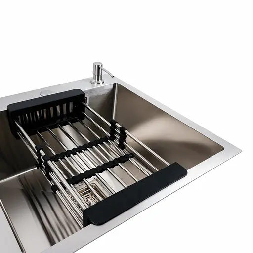 Кухонная мойка 78x50С R нержавейка Platinum Handmade (углубленная полка, 3.0/1.0 мм), Нержавеющая сталь - фото 7