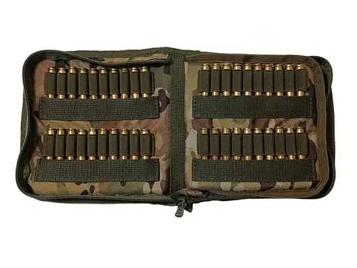 Сумка-патронташ закрита для 223 на 80 шт GEN 3 мультикам з карманом та моллі - фото 1