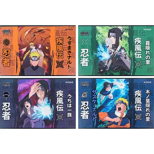Набор тетрадей для рисования Kite Naruto Shippuden 12 листов скоба гибр. лак+УФ лак 20 шт. (NR24-241) - фото 1