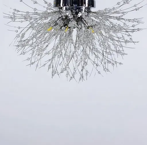 Пухнастий стельовий світильник-кульбаба в хромі | Арт. AS 155/550 C CH | Line F - фото 2