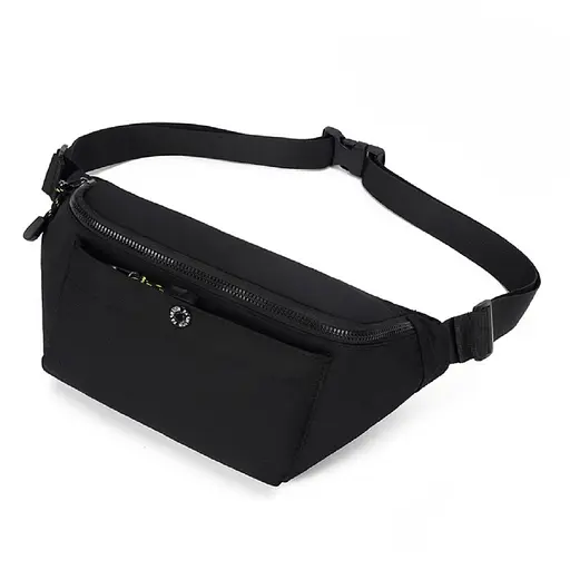 Класична текстильна сумка на чорний пояс Confident AT09-T-10866A