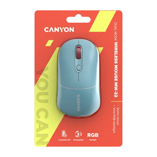 Мишка Canyon MW-22 Dual Band RGB Wireless Dark Cyan (CNS-CMSW22DC) - фото 9