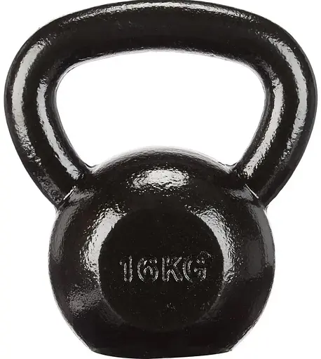 Гиря чугунная Toorx 16 кг с резиновой подставкой Black (KGV-16) - фото 1