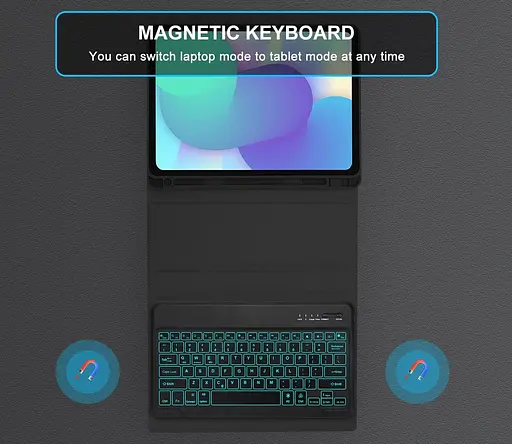 Чохол-клавіатура для 13-дюймового iPad Air (M2, 2024) та iPad Pro 12,9 (6ª 2022/5ª 2021/4ª 2020/3ª 2018), знімна клавіатура - фото 9