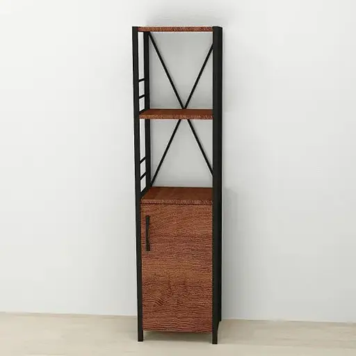 Етажерка 3/34 Ferrum-decor Серії Конект з тумбою 144x34x28 Чорний ДСП Венге (FRD-105531)