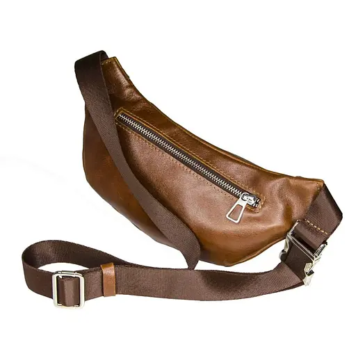 Жіноча шкіряна сумка-бананка Grande Pelle 11х26х7 см sum0026378 - фото 3