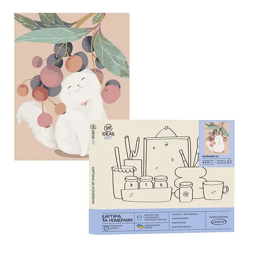 Набір для розпису по номерах "Мрійливий кіт" 40*50 см