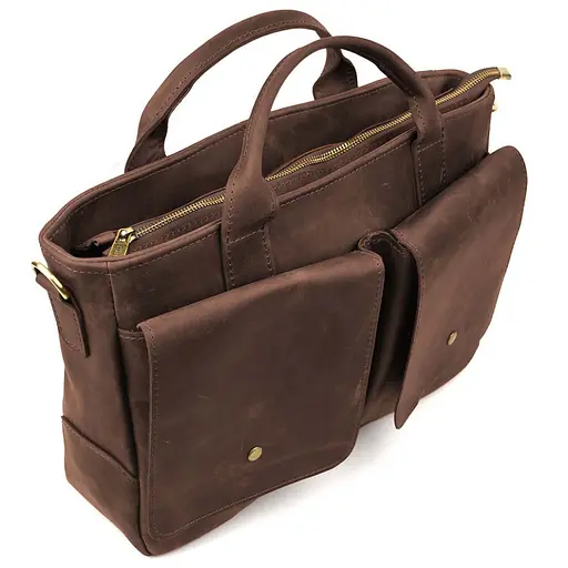 Сумка-портфель мужская на плечо с ручками TARWA 36х27х10 см sum0028424 - фото 6