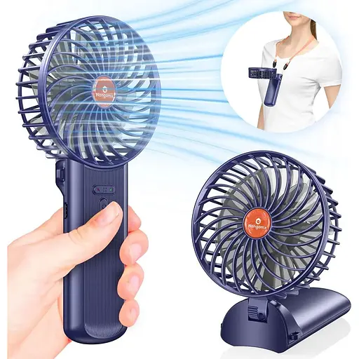 Портативный ручной мини-вентилятор 180° регулируемые 4-скоростные